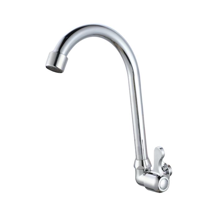 Kran Air Alfiro 004 CH – Kran Dapur, Chrome Elegan, Putar Fleksibel, Kuat Tahan Lama - Gambar 4